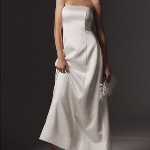 NWT Mare Mare PIPER STRAPLESS FIT & FLARE MAXI DRESS IVORY